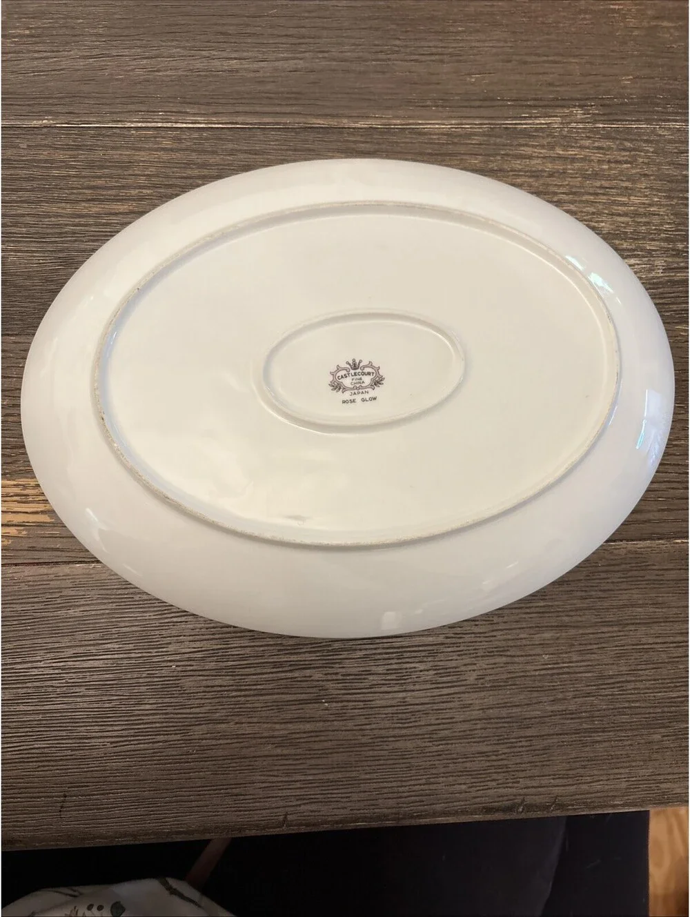Castle Court Rose Glow Oval Serving Platter Made In Japan